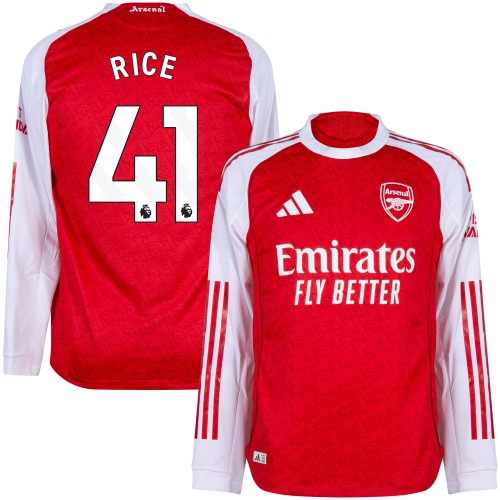 Arsenal Hemmatröja Rice 41 2025–2026 Långärmad Arsenal Hemmatröja Rice 41 2025–2026 Långärmad